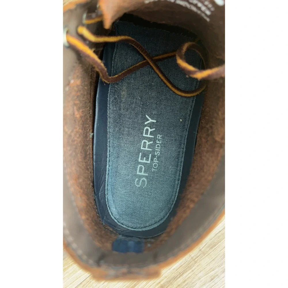 Sperry Top-Sider Men's Moccasin Boots Brown Leather Sz 6.5
